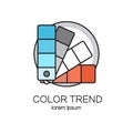 Color palette logotype design templates.