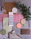 Color palette mood board for interior design and decor Royalty Free Stock Photo