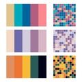 Color palette set background. Harmony color combos spectrum Royalty Free Stock Photo
