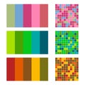 Color palette set background. Harmony color combos spectrum Royalty Free Stock Photo