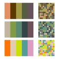 Color palette set background. Harmony color combos spectrum Royalty Free Stock Photo