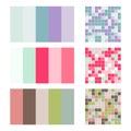 Color palette set background. Harmony color combos spectrum Royalty Free Stock Photo