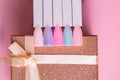 Color palettes for manicure and pedicure nails Royalty Free Stock Photo