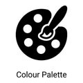 color pallet, art brush glyph icon Royalty Free Stock Photo