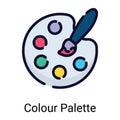 color pallet, art brush color line icon Royalty Free Stock Photo