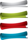 Color paper scrolls Royalty Free Stock Photo