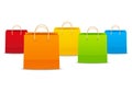 Color paper shopping bags Royalty Free Stock Photo