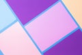 Color papers geometry flat composition background with pink, purple, violet yellow and blue tones Royalty Free Stock Photo