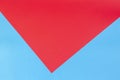 Color papers geometry flat composition background with red and blue tones Royalty Free Stock Photo