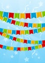 Color party flags Royalty Free Stock Photo