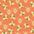 Color pattern with bees and hive