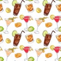 Color pattern contemporary classics cocktails Royalty Free Stock Photo