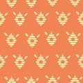 Simple vector illustration with ability to change. Color pattern with hive