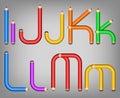 Color pencil alphabet style