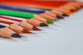 Color pencil with copy space  on white background,education frame concept Royalty Free Stock Photo