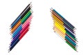 Color pencil fence arrange isolated Royalty Free Stock Photo