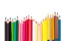 Color pencil fence arrange isolated Royalty Free Stock Photo