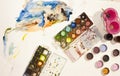 Color pencil, paint, handmade at work Royalty Free Stock Photo