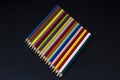 Color Pencil in a row Royalty Free Stock Photo