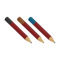 Color pencil set. Cosmetic product vector illustration design Royalty Free Stock Photo