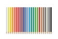 Color pencil set. Vector different color pencils isolated on white background. Royalty Free Stock Photo