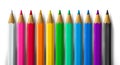 Color pencil spectrum Royalty Free Stock Photo