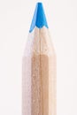 Blue color pencil vertically, macro Royalty Free Stock Photo