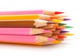 Color pencil on a white paper for background, frame Royalty Free Stock Photo