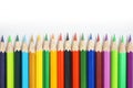 Color pencil on a white paper for background, frame Royalty Free Stock Photo