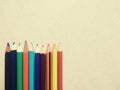 Color pencils Aligned