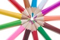 Color pencils arrangment Royalty Free Stock Photo