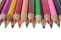 Color pencils arrangment Royalty Free Stock Photo