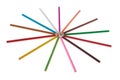 Color pencils arrangment Royalty Free Stock Photo