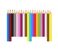 Color pencils barcode upc code Royalty Free Stock Photo