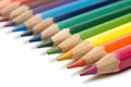 Color pencils bunch macro shot isolated Royalty Free Stock Photo