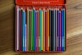 Color pencils case Royalty Free Stock Photo