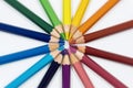 Color Pencils in Circle Close Up Royalty Free Stock Photo