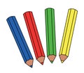 Color pencils clip art illustration vector