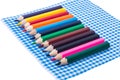 Color pencils for creativity on paper napkins Royalty Free Stock Photo