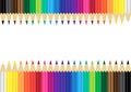 Color pencils flat background