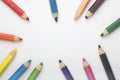 Color pencils frame Royalty Free Stock Photo