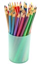 Color pencils in a glass Royalty Free Stock Photo