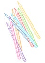 Color pencils illustration