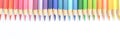 Color pencils isolated on white background close up with Clipping path.Beautiful color pencils.Color pencils for drawing  Rainbow Royalty Free Stock Photo