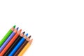 Color pencils on isolated white Royalty Free Stock Photo