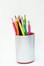 Color pencils in a jar Royalty Free Stock Photo