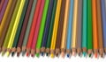 Color pencils over white Royalty Free Stock Photo