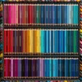 Color pencils palette pattern background Royalty Free Stock Photo