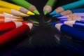 Color Pencils Rainbow Circle Royalty Free Stock Photo