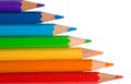 Color pencils of rainbow colors Royalty Free Stock Photo